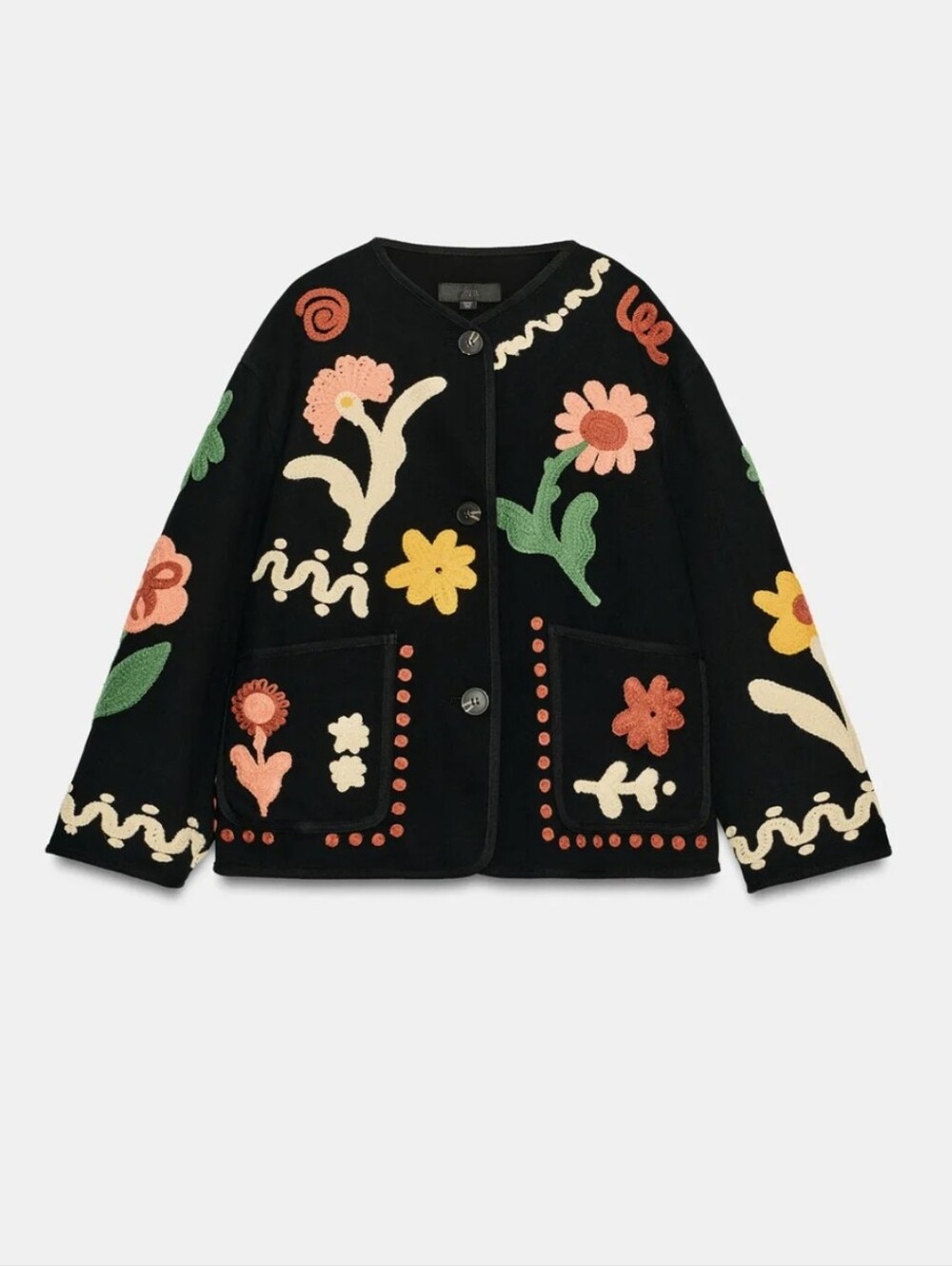 ZARA FLORAL EMBROIDERED JACKET